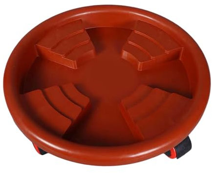JISADER Portavasi con Ruote Supporto per Piante rotanti Carrello portavasi Sottovaso con Ruote per Cortile, Giardino, Interni ed Esterni, casa, vasi Pesanti, Diametro Esterno 40 cm