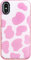 Efitoo for iPhone XS Max Case Cow Print-Animal Pattern Cute Clear with Pink & White Design Flexible TPU&Silicone Girls&Woman Protective&Shockproof Phone Cover for iPhone XS Max