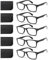 COJWIS 5 Pack Lesebrille Blaulichtfilter Brille Herren Damen Schwarz Leser Computer Brillen Feder Scharnier Lesebrillen (5 Schwarz, 1.75, x)
