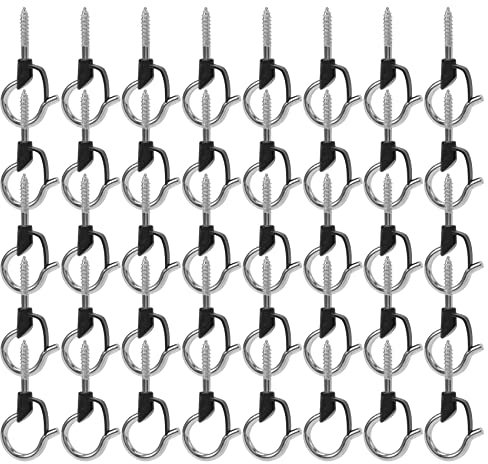 Dariokki 40 Pack Q-H?Nger, Weihnachten Beleuchtung Aufh?Nger Einfach zu L?Sende Au?En Draht und Lichter Kette Garage Led, Schnalle
