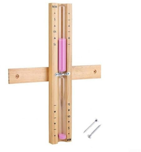 Wooden For Sauna Sand Timer, 15 Minute Hourglass for Relaxing Sessions (pink)