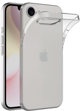 AICEK Compatible with Apple iPhone SE 4 2024 Case, Transparent Silicone Case Cover Bumper Clear Case
