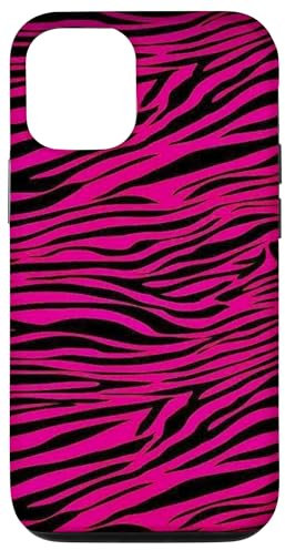 Trendy Pink & Black Animal Print Zebra Y2K Pattern Case for iPhone 12/12 Pro