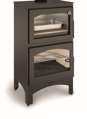 TJ - Poêle avec four à bois modèle DARRO. 7,2 kW, puissance nominale, 178 kg, convient pour 250 m²