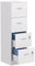HOMCOM File Cabinet with 4 Drawers for Home Office, Vertical Filing Cabinet with Lock, Adjustable Hanging Bar for A4 and Letter Size, Ash Wood-Effect