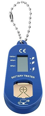 Sessleger Batterietester mit Knopf, tragbarer und leichter Batterietester für Schlüsselanhänger, um die verbleibende Ladung des Akkus zu kontrollieren