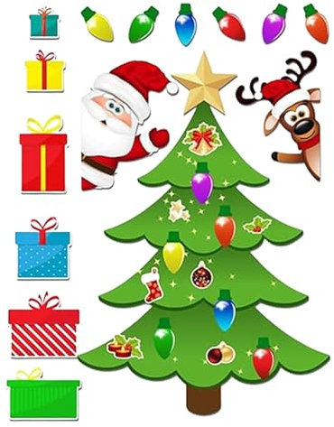 Árbol De Navidad Magnético para Nevera, Imanes Navideños para Nevera, Pegatinas Magnéticas Navideñas para Nevera, Árbol De Navidad Magnético para Decoración De Nevera, Decoraciones Navideñas