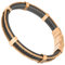 Dada Gioielli - Bracciale Uomo Acciaio e Vera Pelle Design Sportivo Pneumatico Auto Moto Idea Regalo Uomo Chiusura Magnetica Regolabile (Oro Rosa)