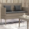 Xichuzi Gartenbank mit Kissen Grau Poly Rattan, Outdoor Bank, Parkbank, Garten Banken, Deko Bank, Gartenmöbel, Terrassenmöbel, Wetterfeste Bank - 365773