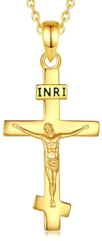 INFUSEU St. Christophorus/St. Michael/St. Benedikt/Heiliger Jude//Jungfrau Maria Medaille Jesus Kreuz 7 Erzengel Siegel 925 Sterling Silber Anhänger für Männer Frauen Heilige Religiöse Amulette