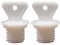 Mskmnkot Hot Water Bottle Stopper 2Pcs 21mm Leakproof Hot Water Bag Stopper with Handle Replacement White Plastic Bottle Plug