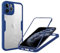 GoodcAcy for iPhone 11 Pro Case, [Built-in Glass Screen Protector] Military Grade Full Body 360 Shockproof Stylish Bumper Transparent Back Case Cover for iPhone 11 Pro(blue)