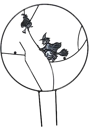 Toyvian Kleines Rostfreies Pflanzen Rankgitter im Halloween Hexenstil Stabiles Garten Spalier für Zimmer und Topfpflanzen Pflanzenstütze für Kletterpflanzen Drinnen und Draußen