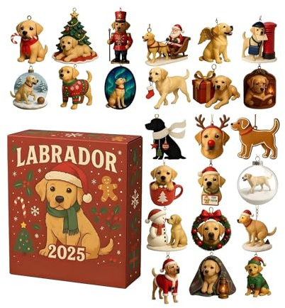 Hunde-Weihnachtsadvent 2D Acryl-Dekoration