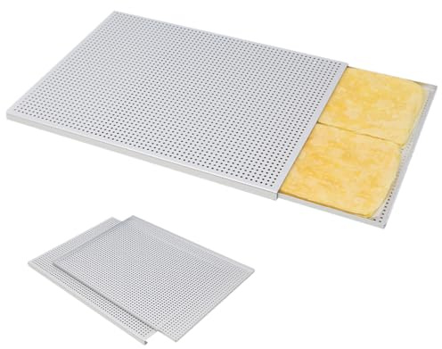 Fogli di pasta sfoglia per cottura 2 pezzi/set Teglia forata in lega di alluminio per uso alimentare Vassoio millefoglie antiaderente Teglia multiuso per dessert di carne, spessore 2 mm