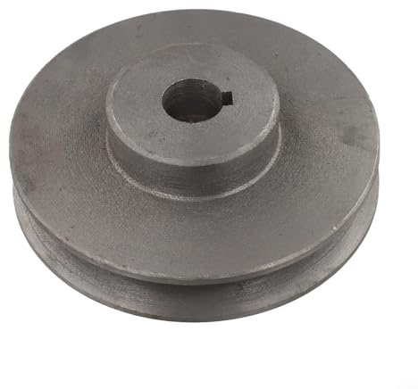 Polea de correa tipo V Eje de motor Polea de ranura única Reemplazo de material de hierro fundido para herramientas eléctricas Compresor de aire Bomba de aire (16x100)