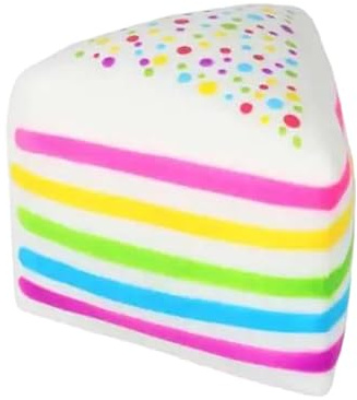Rainbow Cake Squishies,Jumbo Slow Rising Fidget Squeeze,Soft Relief Squishy Stress,Squeeze Ball Sensory for Anxiety Stress Party Favors Colorful