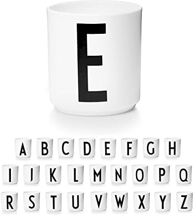 Design Letters Porzellan Kaffeetassen A-Z | Weiße Tassen für Weihnachten, Weihnachtsgeschenke Kleinigkeiten, Weihnachtsgeschenke für Frauen, Männer | Kaffeebecher | Tasse Personalisiert | 250 Ml