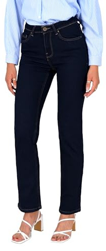 ESRA Damen Jeans Hose Damen Jeanshose gerader Schnitt Straight bis Übergrösse G400