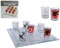 Framan Spiel des Klassikers 3 in Streifen Aber mit Schnaps EIN lustiges Trinkspiel mit Partyfreunden Das Set beinhaltet 6 Schnapsgläser und das Brett.