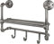 HAKU Möbel Wandgarderobe anthrazit, Metall - Maße: B 52 cm x H 41 cm x T 16 cm, Style: Industrial