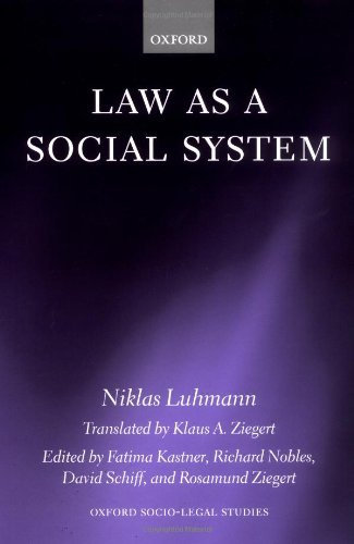 [Law as a Social System (Oxford Socio-Legal Studies)] [Luhmann, Niklas] [March, 2004]
