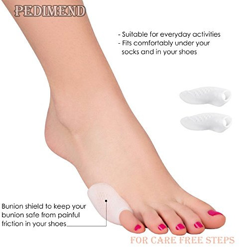 Pedimend Small Toe Gel Zehenspreitzer (1 Paar) - Kissen für kleine Zehen - Schutzhülle für kleine Zehen - Zehenglätter und -korrektur - Fußpflege