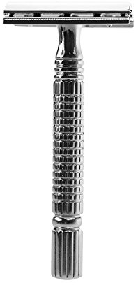 ULTNICE Edelstahl Klassischer Rasierhobel Zweischneidiges Messer Rasierer