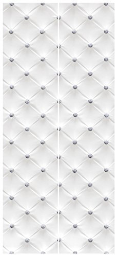 Bilderwelten Vliestapete Tür - Diamant Weiß Luxus - Türtapete Fototapete Türdeko Motivtapete Wanddesign Designtapete Größe HxB: 215cm x 96cm