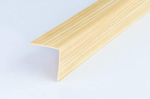 Wood Effect Plastic PVC Corner 1M Angle Trim Wall Corner Guard Edge Protector TMW Profiles (30mm x 30mm x 1M, Pine)