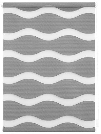 Lichtblick Doppelrollo Klemmfix ohne Bohren, Welle, Blickdicht, Klemmträger-Montage, Sichtschutz, Wandmongtage, Deckenmontage, für Fenster und Türen Grau,90 cm x 220 cm (B x L)
