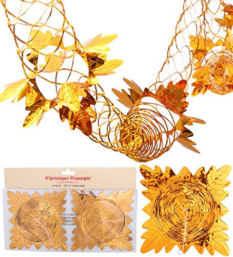 Christmas Concepts® Pack Of 2 9ft Foil Garland Festive Hanging Decorations - Christmas Decorations (copper)