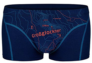 EIN SCHÖNER FLECK ERDE. Grossglockner Boxer Blau - Nachhaltige Trendige Herren Bio-Baumwoll Boxershorts, Größe XXL