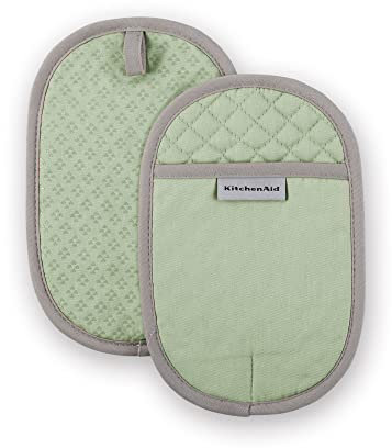 KitchenAid Asteroid Pot Holder 2-Pack Set, Pistachio, 6.5x10