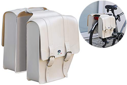 Doppeltasche Gepäcktasche Montegrappa Cruiser Modell 0018 - hohe Qualität - Made in Italy - Creme