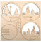 Rayher Holz Steckteil Schneemann, FSC Mix Credit, 7,5cm ø, natur, 5-tlg, SB-Btl 1 Set, Normal, 63059505