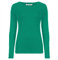 janisramone Womens Ladies Round Neck Long Sleeve T-Shirt Stretchy Plain Fitted Basic Jersey Casual Tee Top Bottle Green