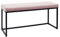 HOME DECO FACTORY HD6835 Sitzbank, Rosa Samt, Cotele, Metall – Eisen, Textil – Polyester Polsterung – Polyurethan, Rosenpulver, 100.00 x 39.00 x 49.00 cm