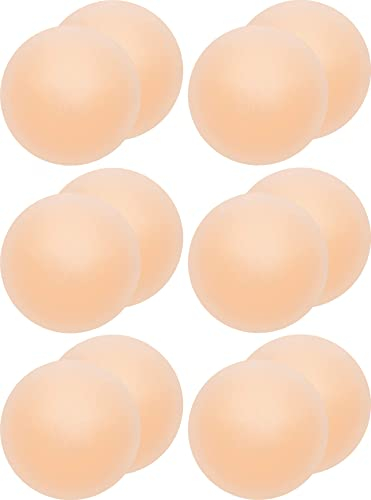 Memoryee Copricapezzoli da Donna Ultra Sottili Invisible Pasties Cover Adesiva Riutilizzabile in Silicone/6 Pairs Round