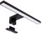 max K O M F O R T Maxkomfort LED Spiegelleuchte Badleuchte Schminklicht Aufbauleuchte Schrankleuchte in schwarz eckig neutralweiß 5W IP44