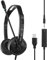 USB Headset & 3.5mm Jack Phone Headphone 2 in 1, PC Headphone with Microphone Noise Cancelling & Audio Controls, Laptop Headphone for Skype, Most Smartphones, Call Center Office