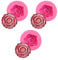 3 pezzi Stampo silicone ROSA 3D decorazione dolci fondente gesso candele sapone 60x27mm