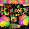 DASIAUTOEM Glow Neon Partyzubehör, Glühen Party Schwarzlicht Deko, 50 Fluoreszierend Luftballons Schwarzlicht Stern Glow Party Banner 10 Stern Hängen Wirbel für Schwarzlichtparty Geburtstag
