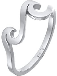 Elli Ring Damen Wellen Maritim Basic in 925 Sterling Silber