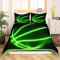 Homewish Sport Bettbezug für Jungen - Neon Basketball Bettwäsche Set für Kinder und Teenager - 155 x 220 Leuchtende Ball Gaming Bettwäsche - Gemütlich Schwarzgrün