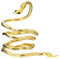 JewelryWe Schlange Armband Halskette Damen: 90cm Gold Flexibel Biegbar Schlangenkette Wickelarmband Multifunktionale Verdrehbar Verstellbare Kette Manschette Armreif Haarschmuck für Frauen Männer