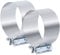 Vitonsbay 6.0 Inch Exhaust Clamp,6 Inch Butt Joint Exhaust Pipe Muffler Band Clamp Sleeve Coupler Stainless Steel(2Pcs)