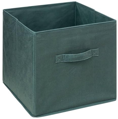 Five Aufbewahrungsbox aus Samt, Khakigrün, 31 x 31 x 31 cm