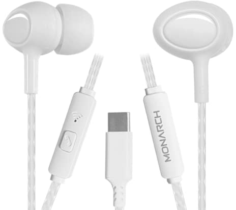 Auriculares estéreo tipo C ME02C (negro) compatibles con Samsung, iPad, MacBook y todos los demás dispositivos tipo C (blanco)