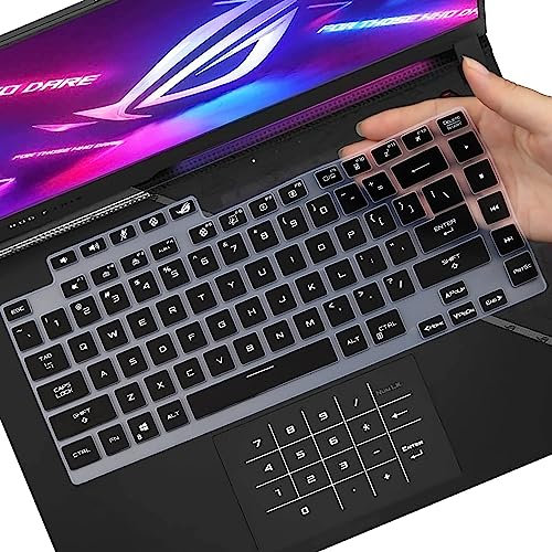 RAYA Silicone Keyboard Cover for ASUS ROG Strix G15 and ASUS ROG Strix Scar 15 Gaming Laptops (Black)